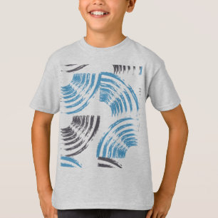 T-shirt Cool, moderne, bleu abstrait tendance
