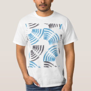 T-shirt Cool, moderne, bleu abstrait tendance