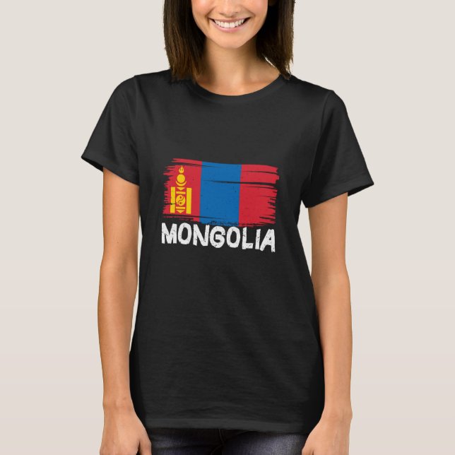T-shirt Cool Mongolia Flag (Devant)
