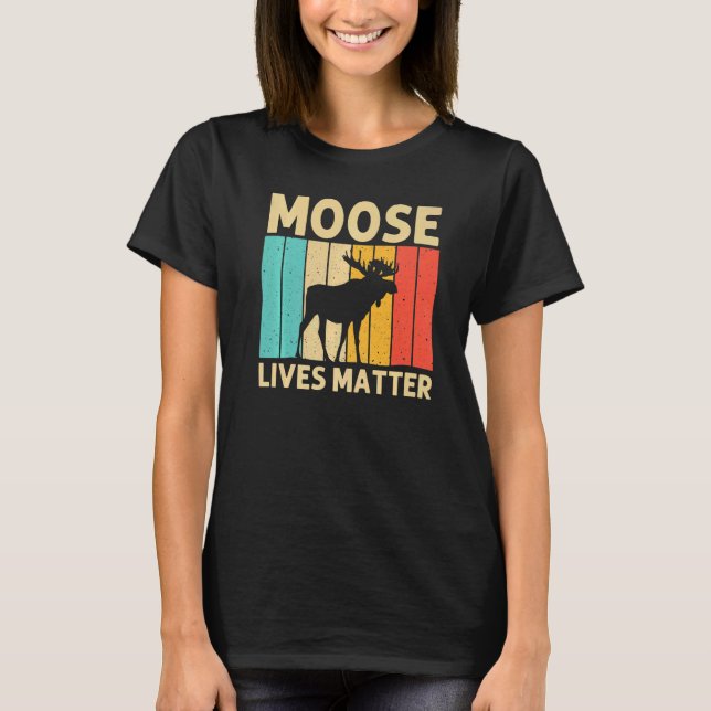 T-shirt Cool Moose For Men Women Moose Alaska Moose Elk Hu (Devant)