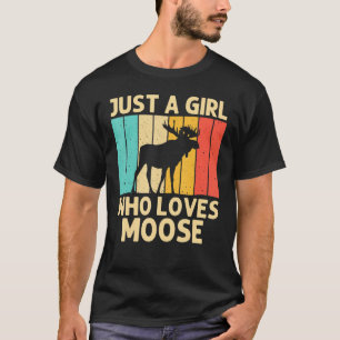 T-shirt Cool Moose Pour Filles Moose Enfant Alaska Moose E