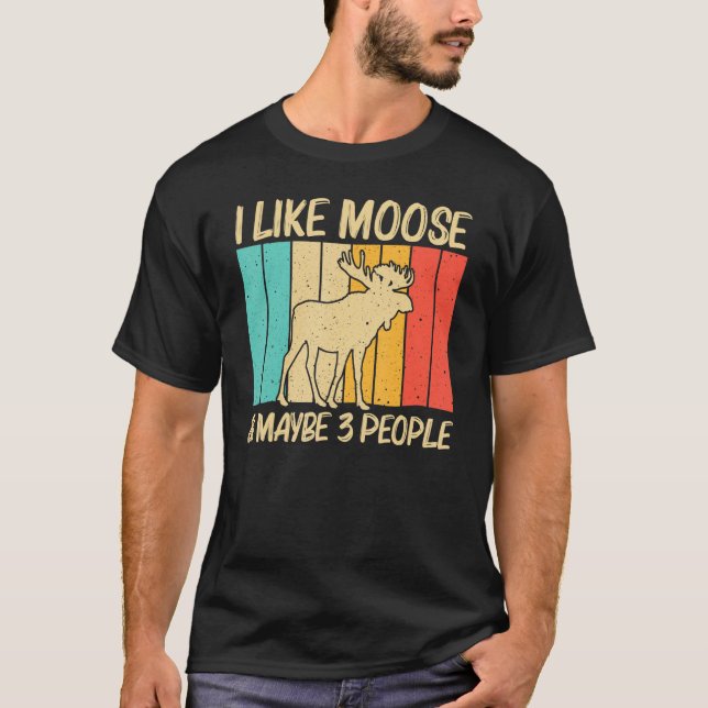 T-shirt Cool Moose Pour Hommes Femmes Moose Deer Bull Elk (Devant)
