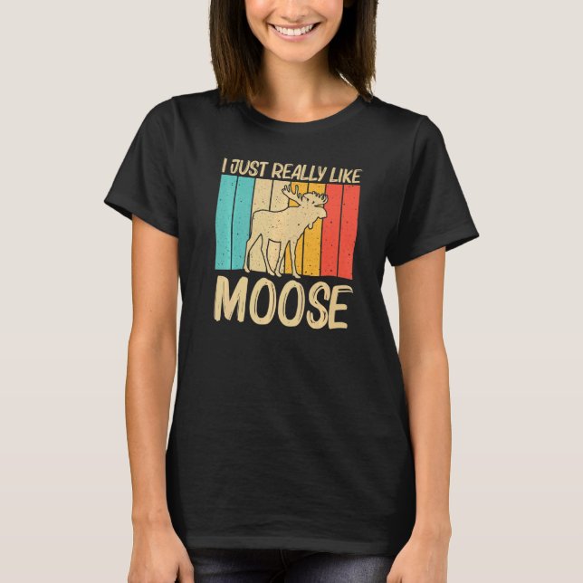 T-shirt Cool Moose Pour Hommes Femmes Moose Deer Bull Elk (Devant)