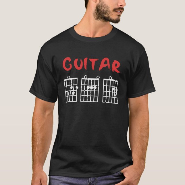 T-shirt Cool Musical Guitar Notation States Guitar Dad for (Devant)