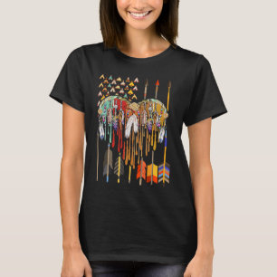 T-shirt Cool Native American Flag Pride USA Patriotique US