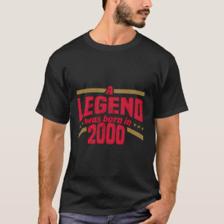 T-shirt Cool Né Légende 2000 Joyeux anniversaire Félicitat