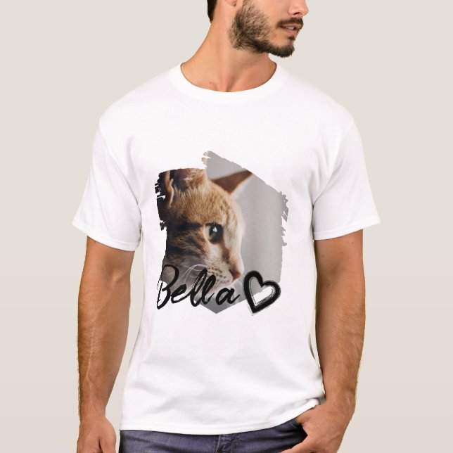 T-shirt Cool Nom et photo personnalisés pour votre animal  (Devant)