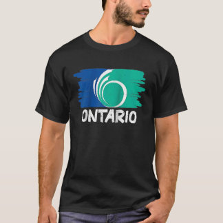 T-shirt Cool Ontario Flag Raglan Baseball