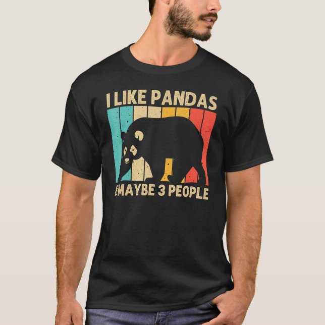 T-shirt Cool Panda Pour Hommes Femmes Panda Ours Animal Zo (Devant)