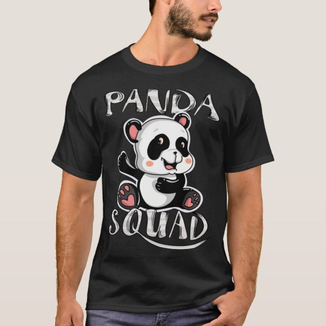 T-shirt Cool Panda Squad Funny Énorme Ours Animal Lov (Devant)