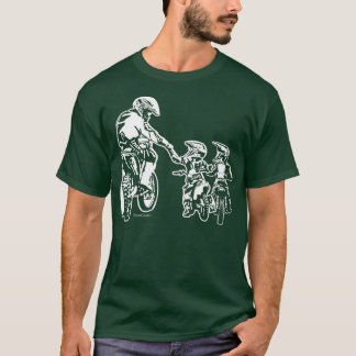 T-shirt Cool Papa Dirt Vélo Rider Motocross Hommes Jeunes