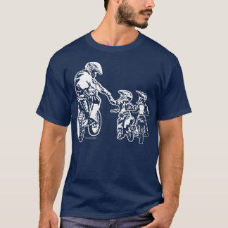 T-shirt Cool Papa Dirt Vélo Rider Motocross Père Son