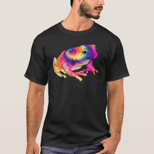 T-Shirt cool Peace Frog Tie Dye Pour Garçons Et Fi