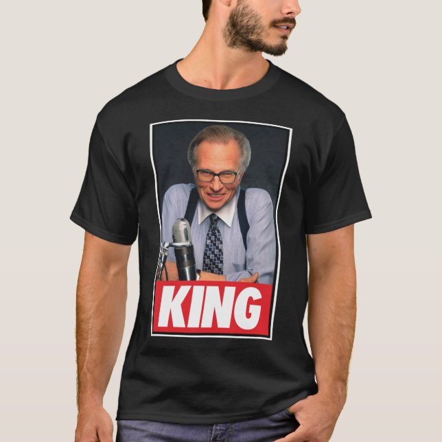 T-shirt Cool Photographic Larry King Awesome Design Not Ev (Devant)