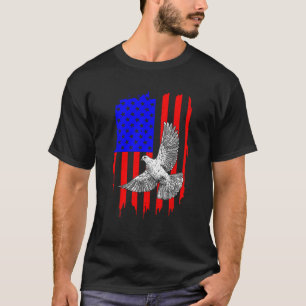 T-shirt Cool Pigeon Design Hommes Femmes Patriotique US Dr