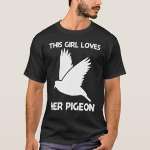 T-shirt Cool Pigeon Pour Filles Enfants Rock Dove Oiseau A