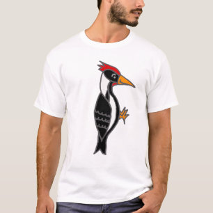 T-shirt Cool Pileed Woodpecker Nature Design