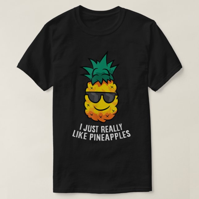 T-shirt Cool Pineapple Funny Fruit Design (Design devant)