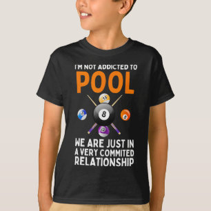 T-shirt Cool Pool Art Pour Hommes Femmes Garçons Billard 8
