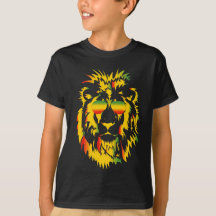 T-shirt cool Rasta Lion Dark Kids