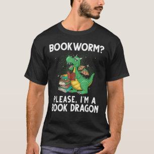 T-shirt Cool Reading For Men Women Book Dragon Reader Libr