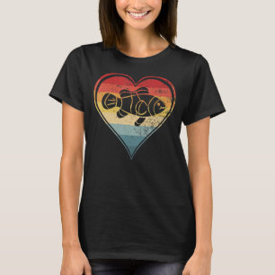 T-shirt Cool Regard Coeur Amour Océan Poisson Clown Silhou