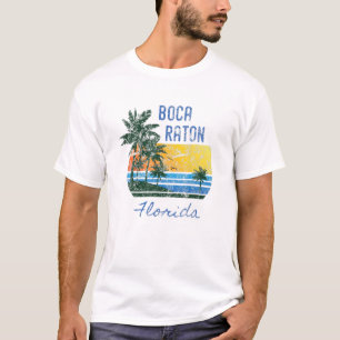 T-shirt Cool rétro Boca Raton FL Suns en palmier désorga