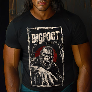 T-shirt Cool Retro Croyez en Bigfoot Vintage Monster