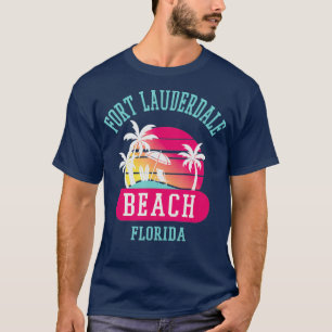 T-shirt Cool Rétro Ft Lauderdale Mens FL Plages