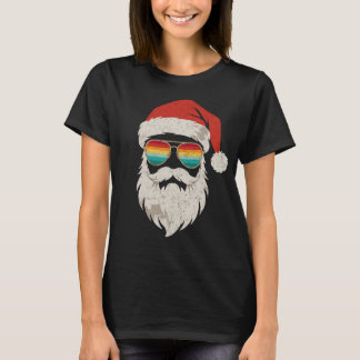 T-shirt Cool Retro Santa Claus with Sunglasses Funny