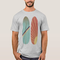 Cool Retro Vintage Blue and Red Surboard   