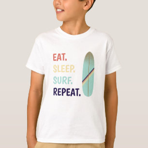 T-shirt Cool Retro Vintage Blue Surboard Surf