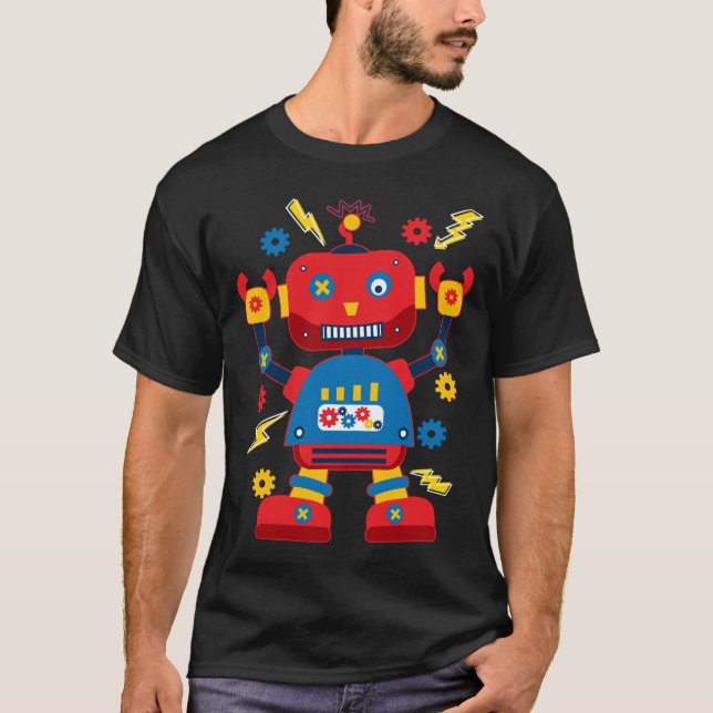 T-shirt Cool Robotique Ingénieur Robot Kids (Devant)