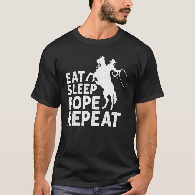 T-shirt Cool Roping Pour Hommes Femmes Bull Rider Cowboy A (Devant)