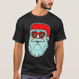 T-shirt Cool Santa Claus Lunettes de soleil Joyeux Noël