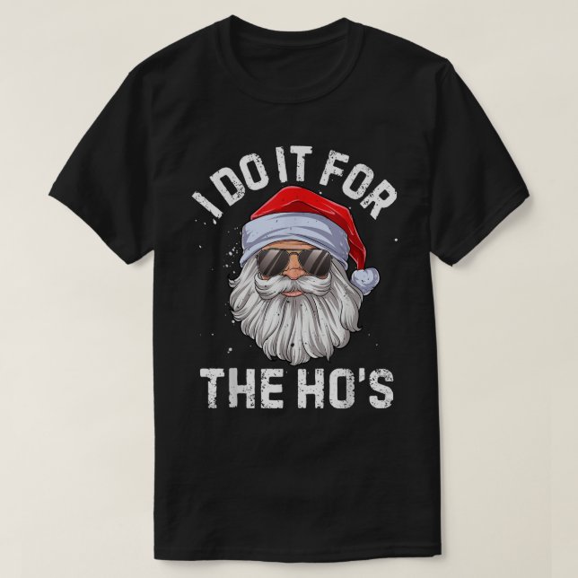 T-shirt Cool Santa Funny Christmas Design (Design devant)