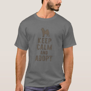 T-shirt Cool Secourir Chiens Dit Garder Le Calme Adopter