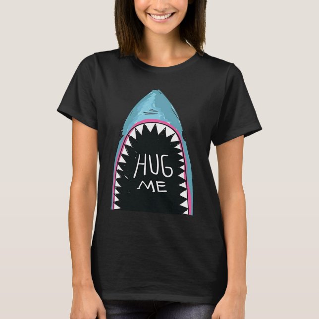 T-shirt Cool Shark Hug Me Summer Surf Club (Devant)
