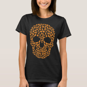 T-shirt Cool Skull Dog Golden Retriever Halloween Costume 