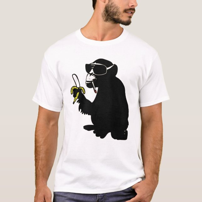 T-shirt cool smoking monking (Devant)