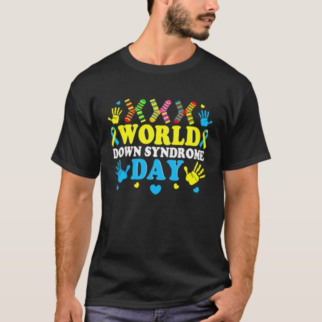 T-shirt Cool Socks World Down Syndrome Awareness Supporter (Devant)