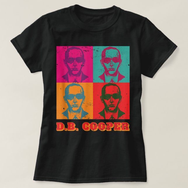T-shirt Cool Sous Db Cooper Pop Art 1971 Retro Skyjacking  (Design devant)