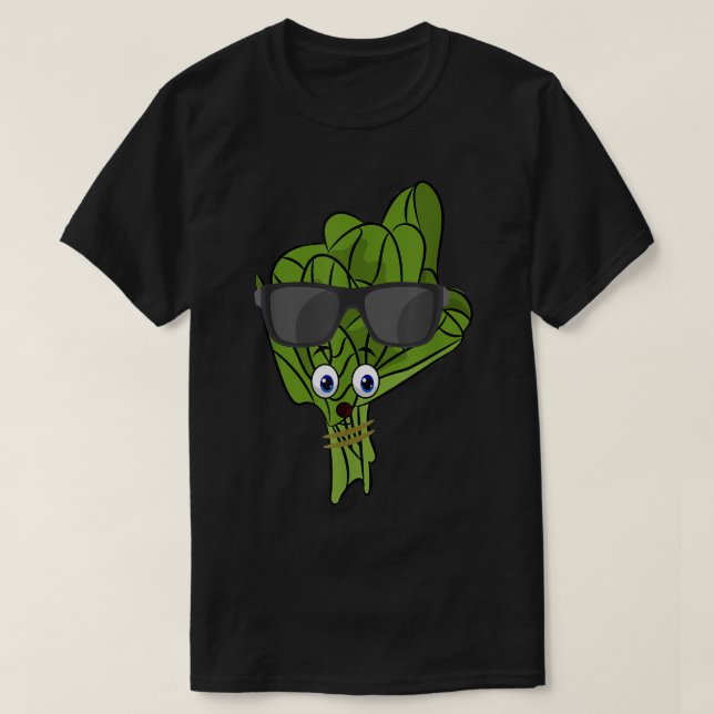 T-shirt Cool Spinach Design Nutrition Porter des lunettes  (Design devant)