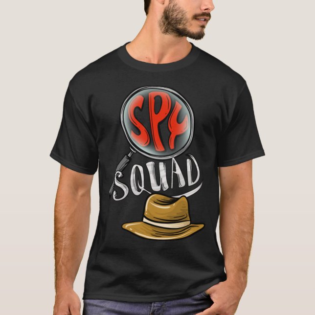 T-shirt Cool Spy Squad Kids Funny Secret Agent Group C (Devant)