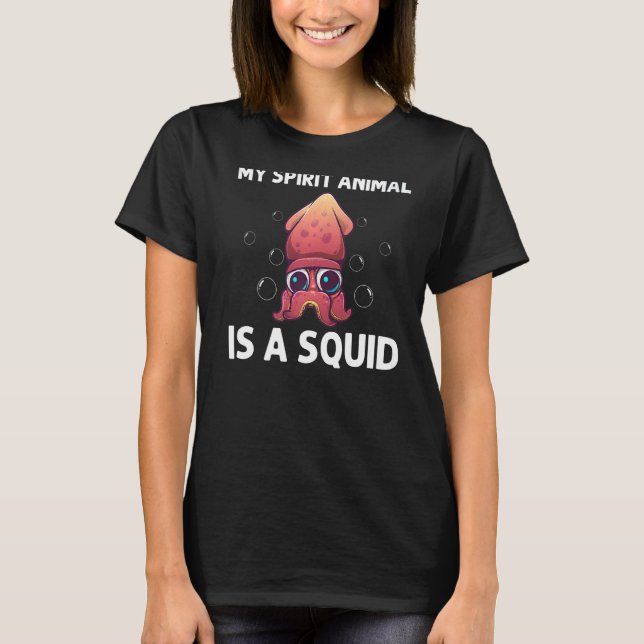 T-shirt Cool Squid For Men Women Octopus Biology Sea Anima (Devant)
