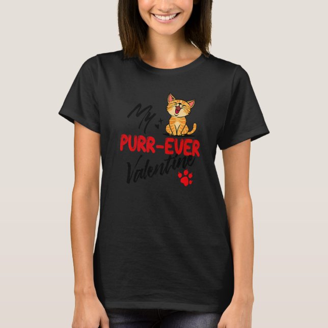 T-shirt Cool Statement Cat Romantic Love Valentine's Day P (Devant)