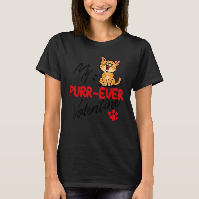 T-shirt Cool Statement Cat Romantic Love Valentine's Day P (Devant)