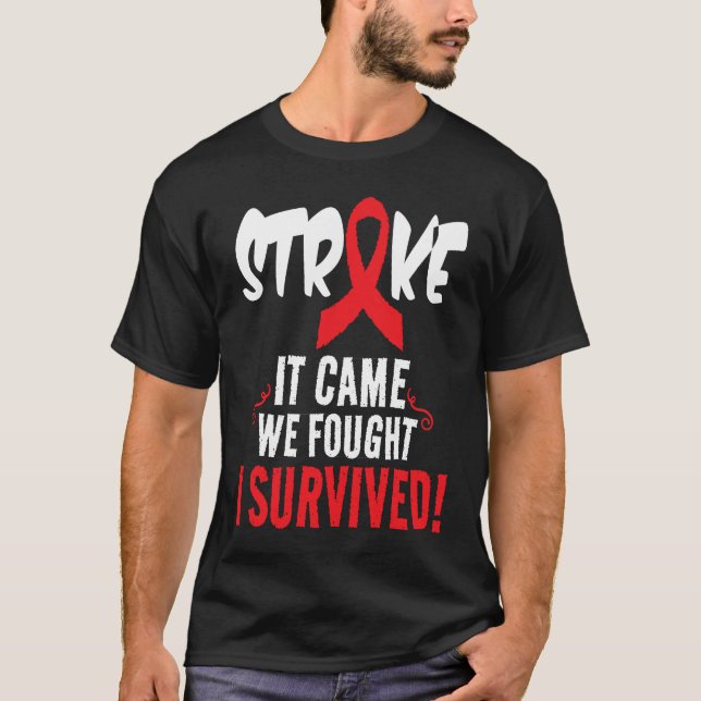 T-shirt Cool Stroke I Survived Stroke Awareness Stroke Pat (Devant)