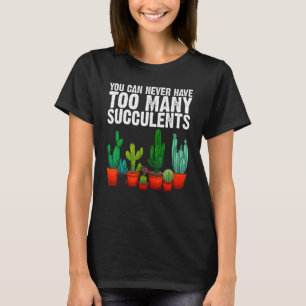 T-shirt Cool Succulent Art Pour Femmes Mère Plante Cactu