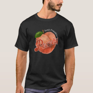 T-shirt Cool Summer Fruit Retro Just Peachy & Keep It Peac